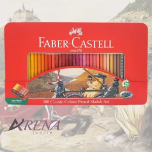 مداد رنگی 100 رنگ فابر کاستل جعبه فلزی Classic