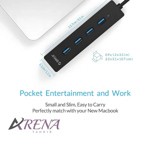هاب USB 3.0 چهار پورت اوریکو مدل W8PH4-U3