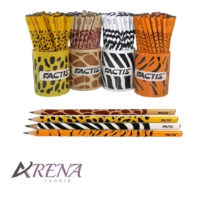 مداد مشکی فکتیس طرح حیوانات بسته 72 عددی