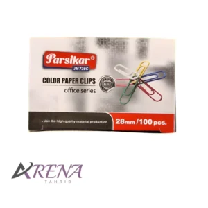 گیره کاغذ رنگی 28 میلی متر پارسیکار JM738C