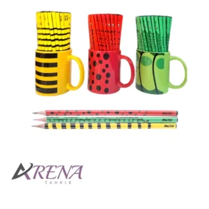 مداد مشکی فکتیس طرح حشرات بسته 72 عددی