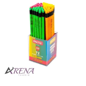مداد مشکی فکتیس پاکن دار فلورسنت بسته ۷۲ عددی