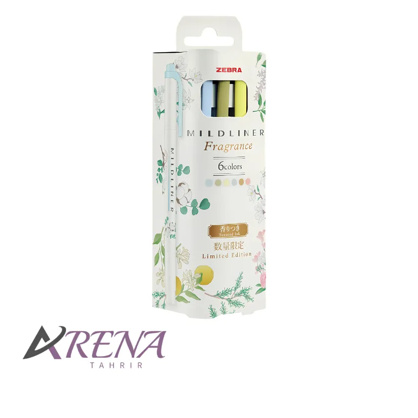 هایلایتر عطری ZEBRA MILDLINER بسته 6 عددی