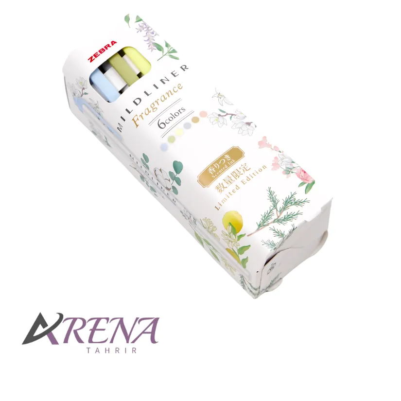 هایلایتر عطری ZEBRA MILDLINER بسته 6 عددی