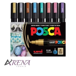 ماژیک اکریلیک POSCA ست 8 رنگ متالیک یونی بال