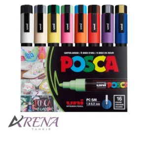ماژیک اکریلیک POSCA ست 16 رنگ پاستلی یونی بال